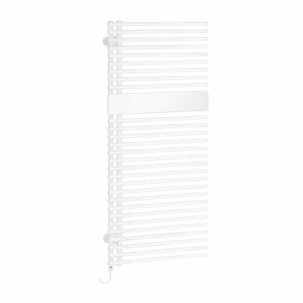 Weißer Kermi Credo Half round Elektroheizkörper mit 800 Watt, 1800 mm x 600 mm.