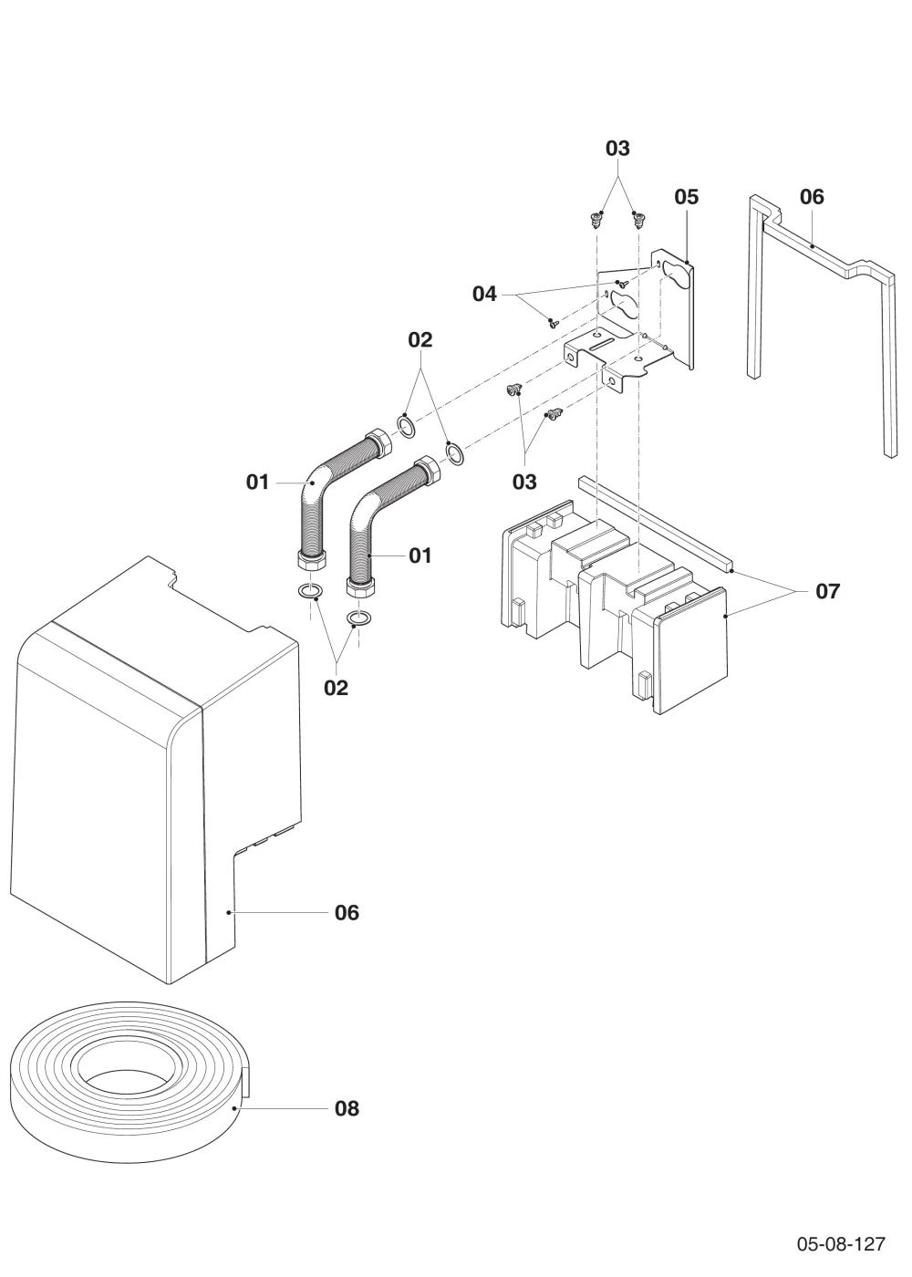 Anschlussset Bodenaufst.aroTHERM perform