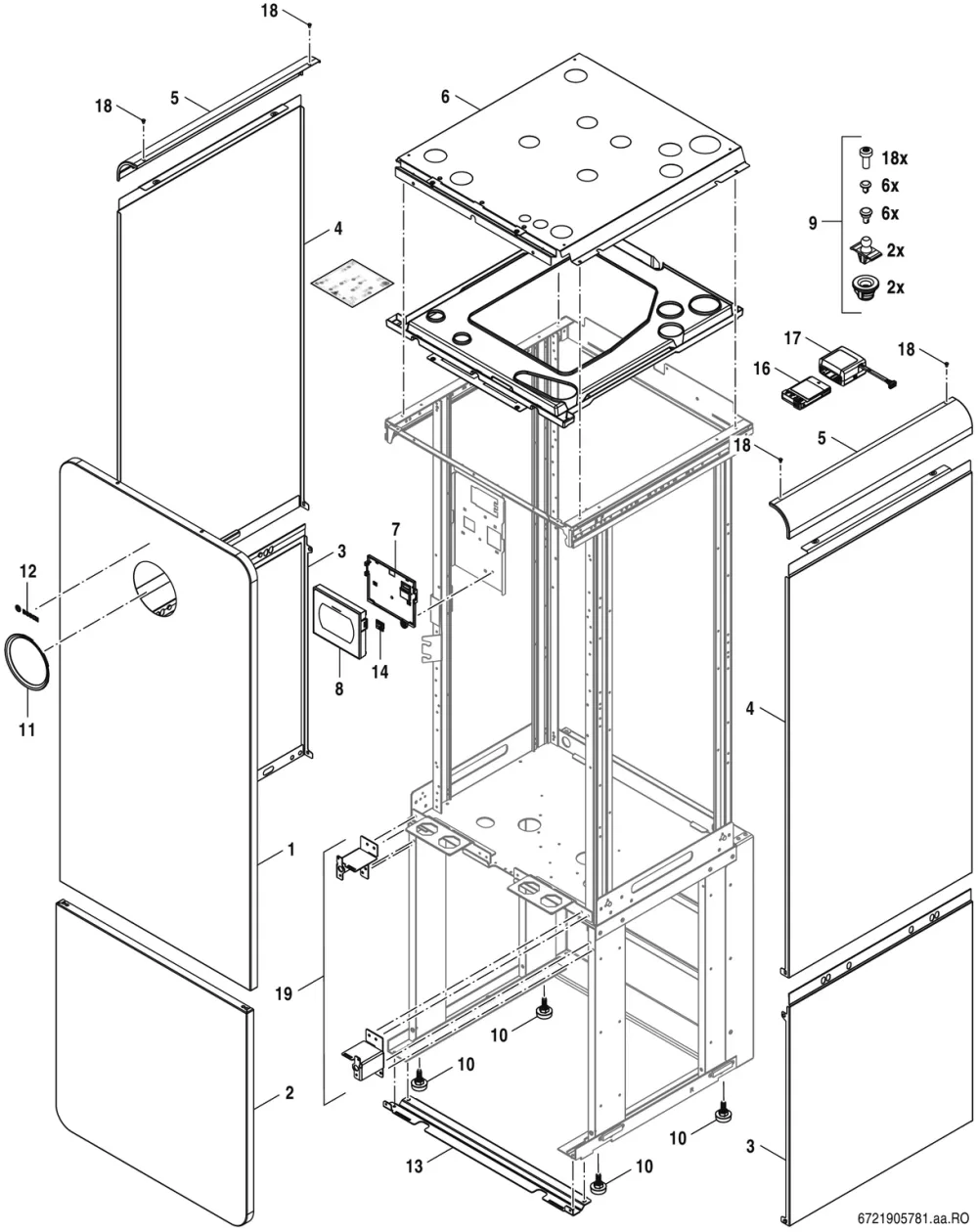 Verkleidung + Bedienteil