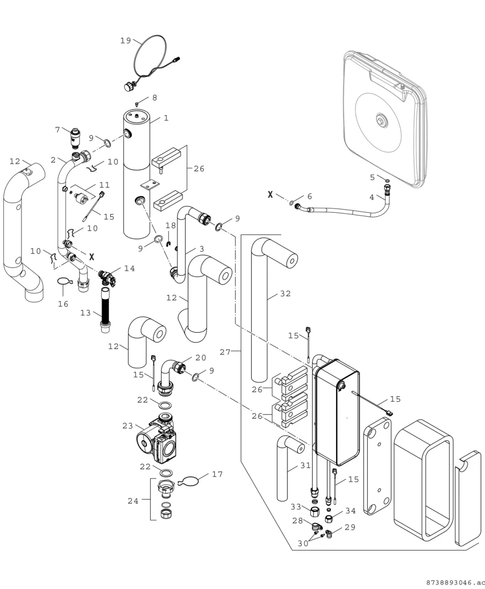 Hydraulikblock E