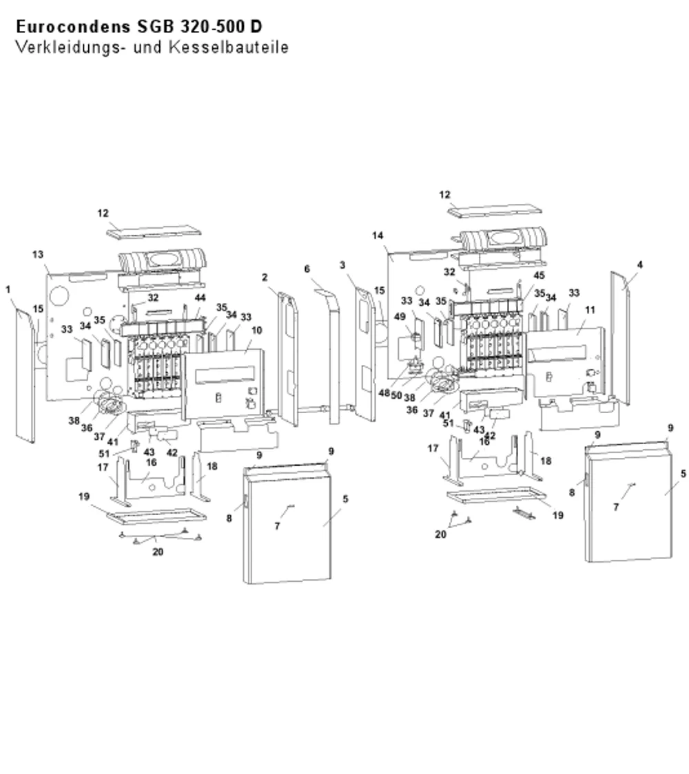 Verkleidungs- und Kesselbauteile