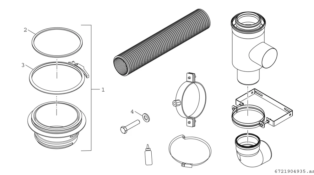 Concentric flue set