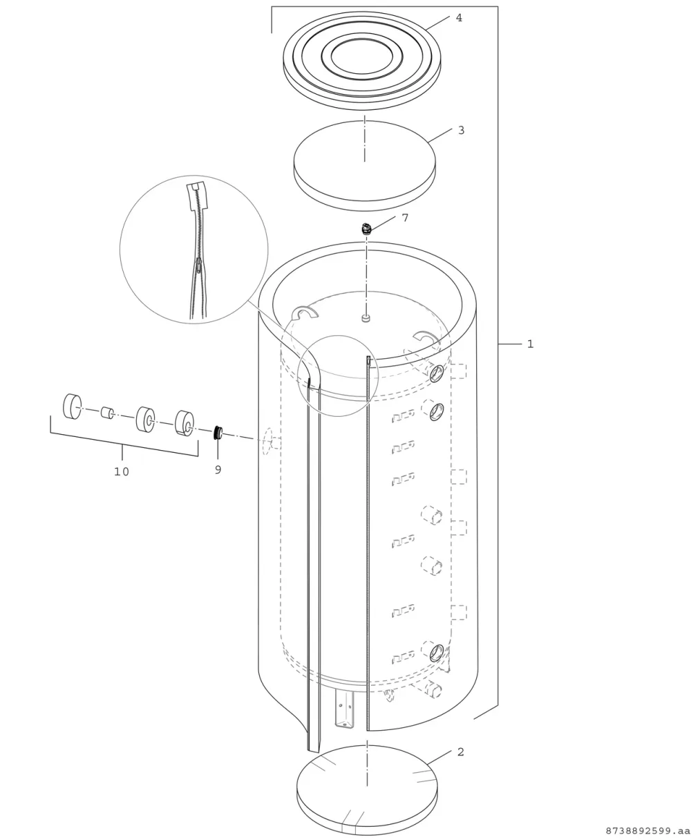 Pufferspeicher 500 - 1000L 80mm