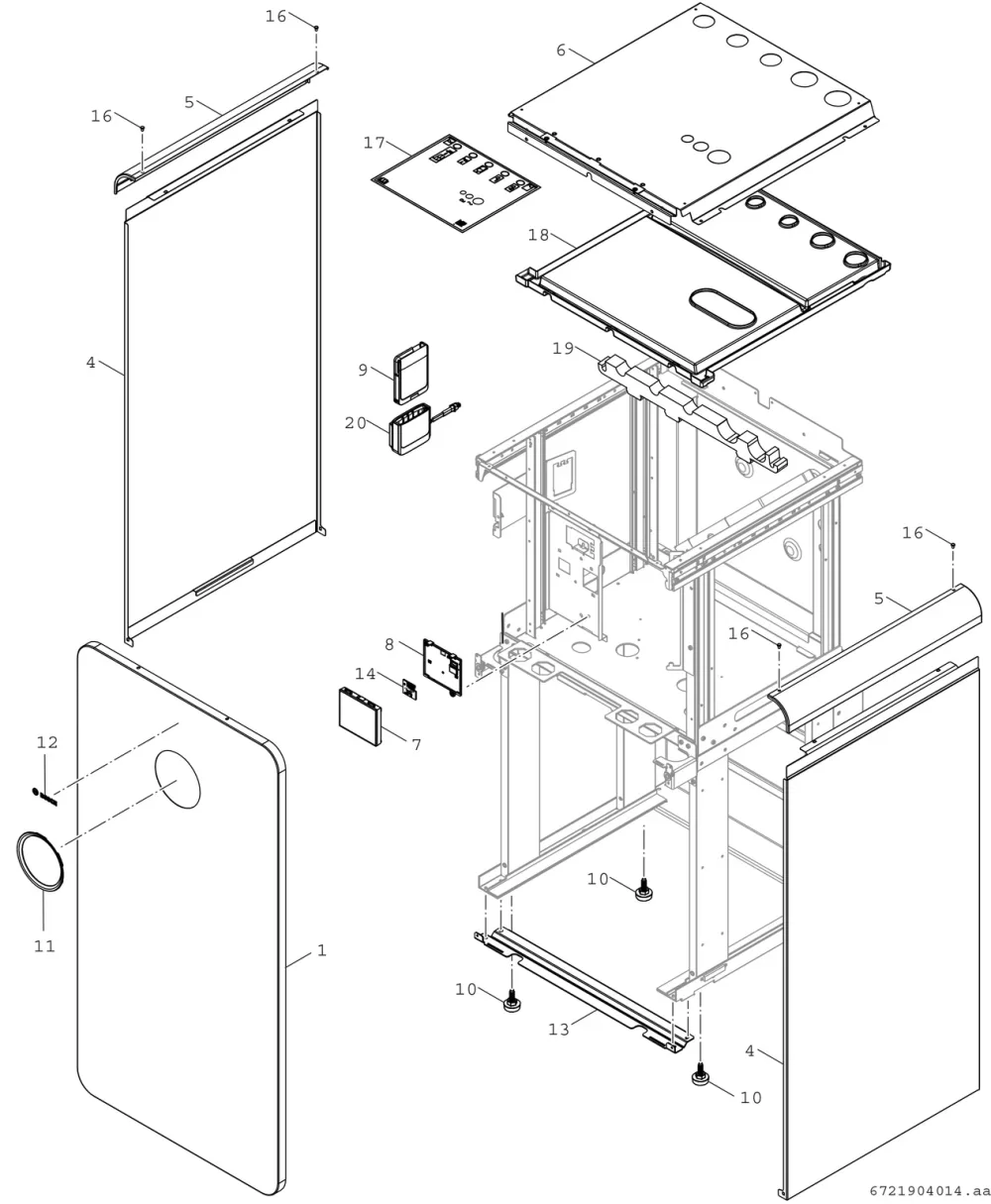 Verkleidung + Bedienteil